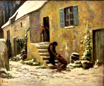 Maximilien LUCE, Rolleboise, le retour de l'enfant prodigue, s.d., musée de l'hôtel-Dieu, inv. 98.04.47