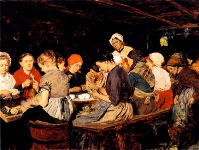 Max Liebermann - The Preserve Makers. Free illustration for personal and commercial use.