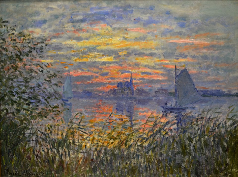 Marine View with a Sunset, by Claude Monet