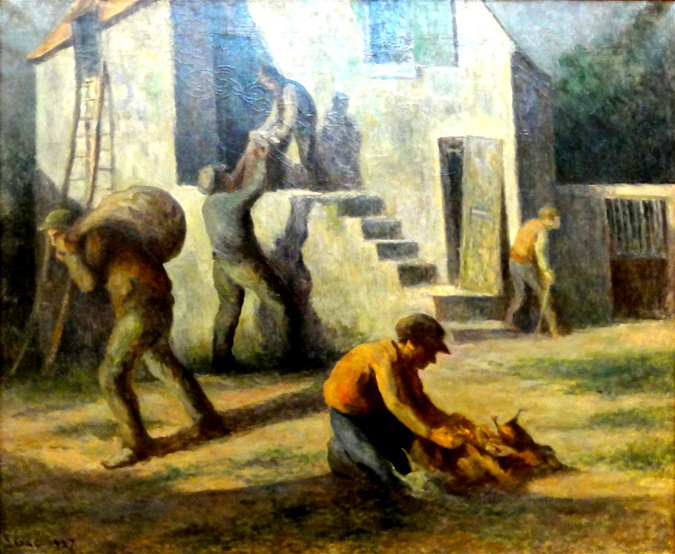 Maximilien LUCE, Les voleurs de poulets, 1927, musée de l'hôtel-Dieu, inv. 98.04.53