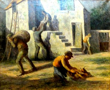 Maximilien LUCE, Les voleurs de poulets, 1927, musée de l'hôtel-Dieu, inv. 98.04.53