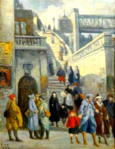 Maximilien LUCE, Escaliers de la rue de l'Alsace,1916, musée de l'hôtel-Dieu, inv. 98.04.31