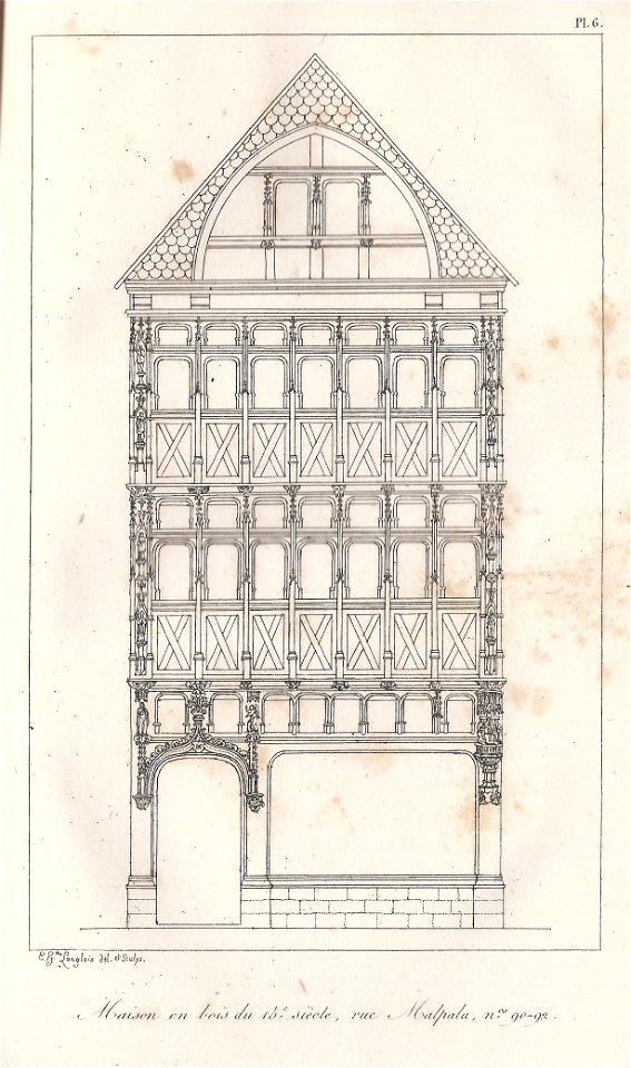 Maison en bois du 15e siècle rue Malpalu n°90-92