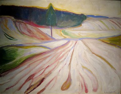 'Winter Landscape from Thüringen' by Edvard Munch, Bergen Kunstmuseum. Free illustration for personal and commercial use.