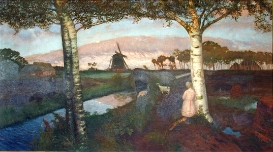 Modersohn Otto Mondaufgang im Moor@Weimar Schlossmuseum