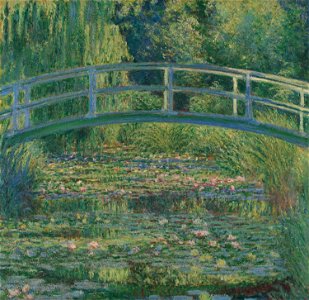 Claude Monet, The Water-Liliy Pond (National Gallery, London). Free illustration for personal and commercial use.