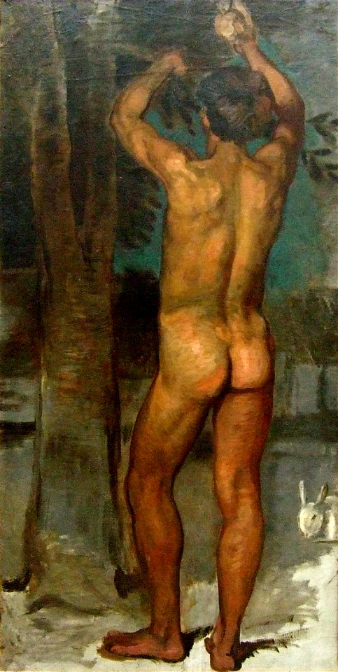 Orangenpflücker (1873) - Teilstudie zum Fresko der Südwand