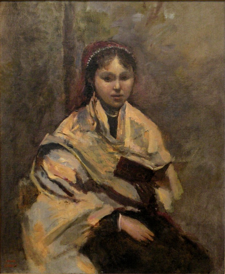 MuMA - Corot - Jeune fille assise un livre à la main