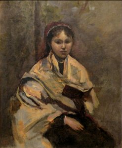 MuMA - Corot - Jeune fille assise un livre à la main