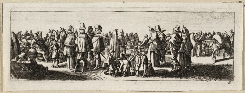 Markt, met spelende kinderen op de voorgrond. NL-HlmNHA 53012567