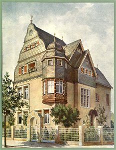 Moderne Villen in Meisteraquarellen Serie II Tafel 042 Köln Villa Stadtwaldgürtel 29