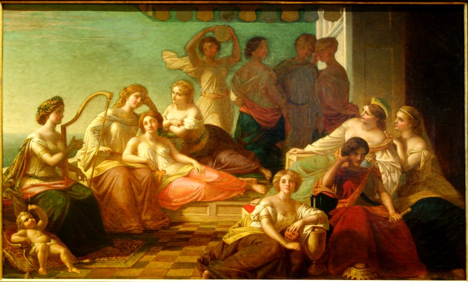 Muses and Graces by Thomas P. Rossiter, 1859, oil on canvas - New Britain Museum of American Art - DSC08994