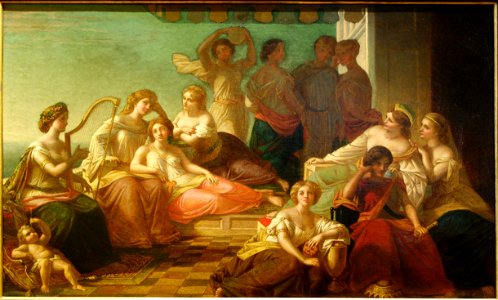 Muses and Graces by Thomas P. Rossiter, 1859, oil on canvas - New Britain Museum of American Art - DSC08994