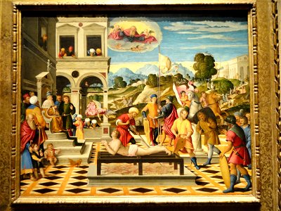 Martyrdom of Saint Lawrence, Girolamo da Santacroce, Venice, 1550-1555 - Nelson-Atkins Museum of Art - DSC08654. Free illustration for personal and commercial use.