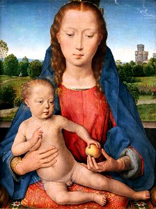 1487 Memling Maria mit dem Kind anagoria. Free illustration for personal and commercial use.