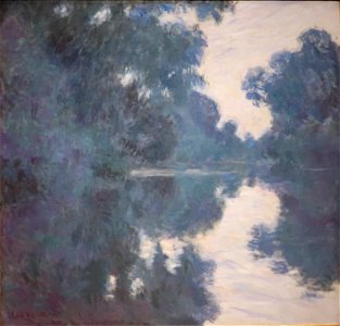 Morning on the Seine by Claude Monet, 1896, private collection. Free illustration for personal and commercial use.