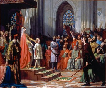 María de Molina presenta a su hijo a las Cortes de Valladolid 1863 Antonio Gisbert Pérez