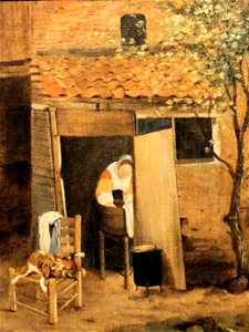 Nivaagaard Museum, Pieter de Hooch, girl washing clothes