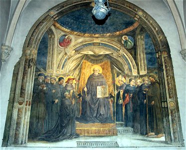 Neri di bicci, gloria di san giovanni gualberto, 1455, 01