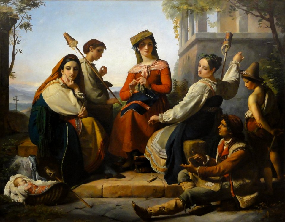 Navez, Francois-Joseph — Die Spinnerinnen von Fondi — 1845