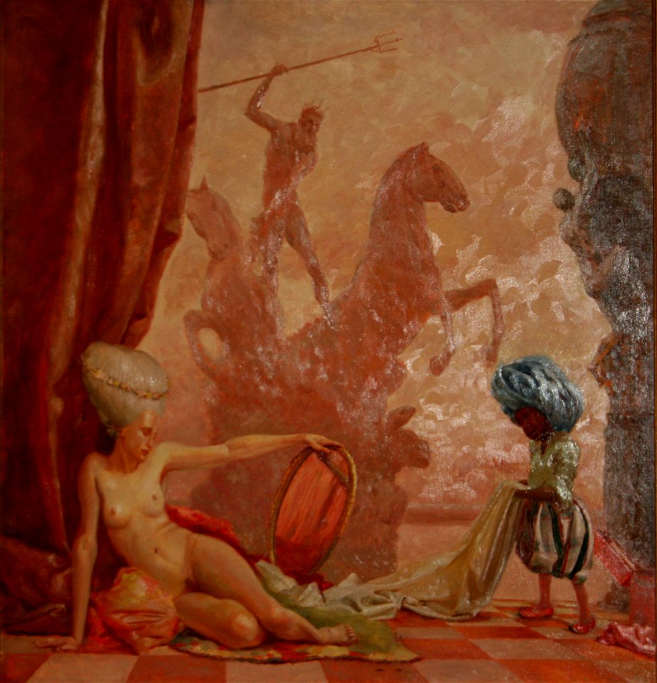 Max Frey - Akt mit Spiegel 1930