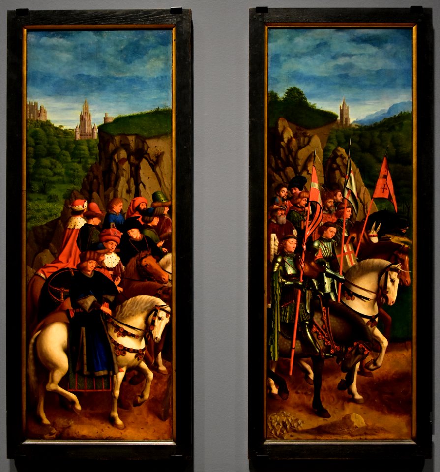 Michiel Coxie (1499-1592) Kopie van twee luiken (rechtvaardige rechters en ridders van Christus 1557-58) van de Aanbidding van het Lam Gods door Hubert en Jan van Eyck - MSK Gent 3-02-2020