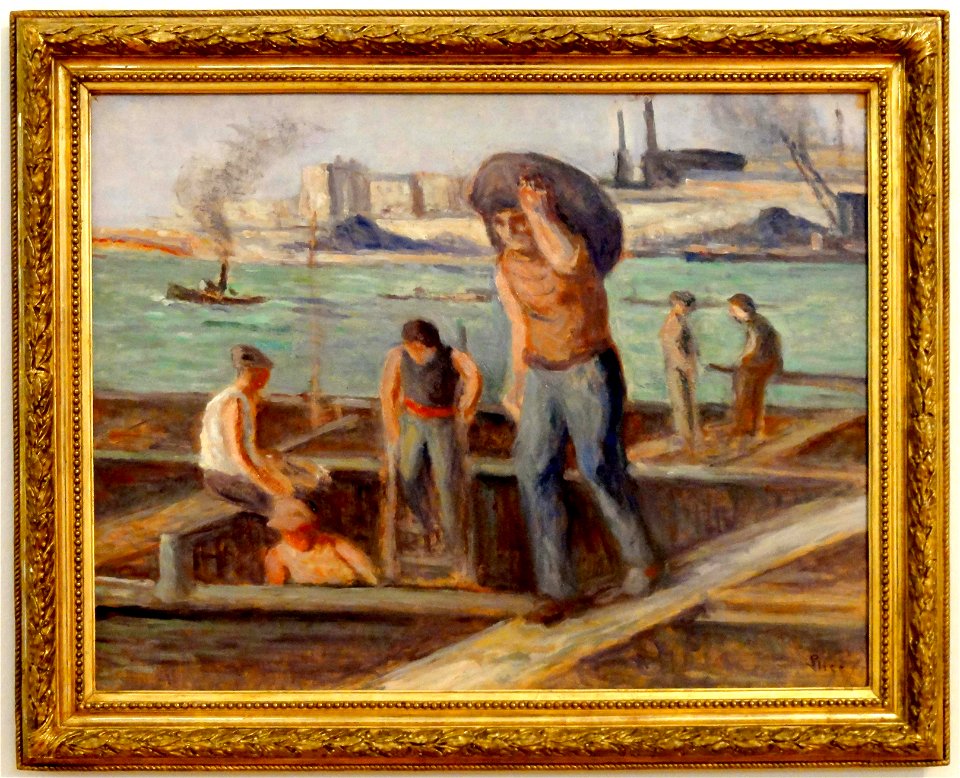 Maximilien LUCE, Les débardeurs, vers 1920, musée de l'hôtel-Dieu, inv. 98.04.17
