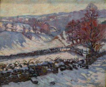 MuMA - Guillaumin - Paysage de neige à Crozant. Free illustration for personal and commercial use.