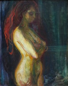 Nude in Profile towards the Right by Munch, Bergen Kunstmuseum