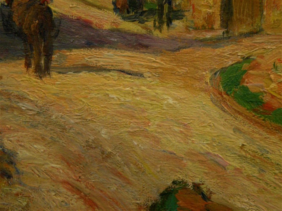 MuMA - Pissarro - Un carrefour à l'Hermitage, Pontoise (détail)