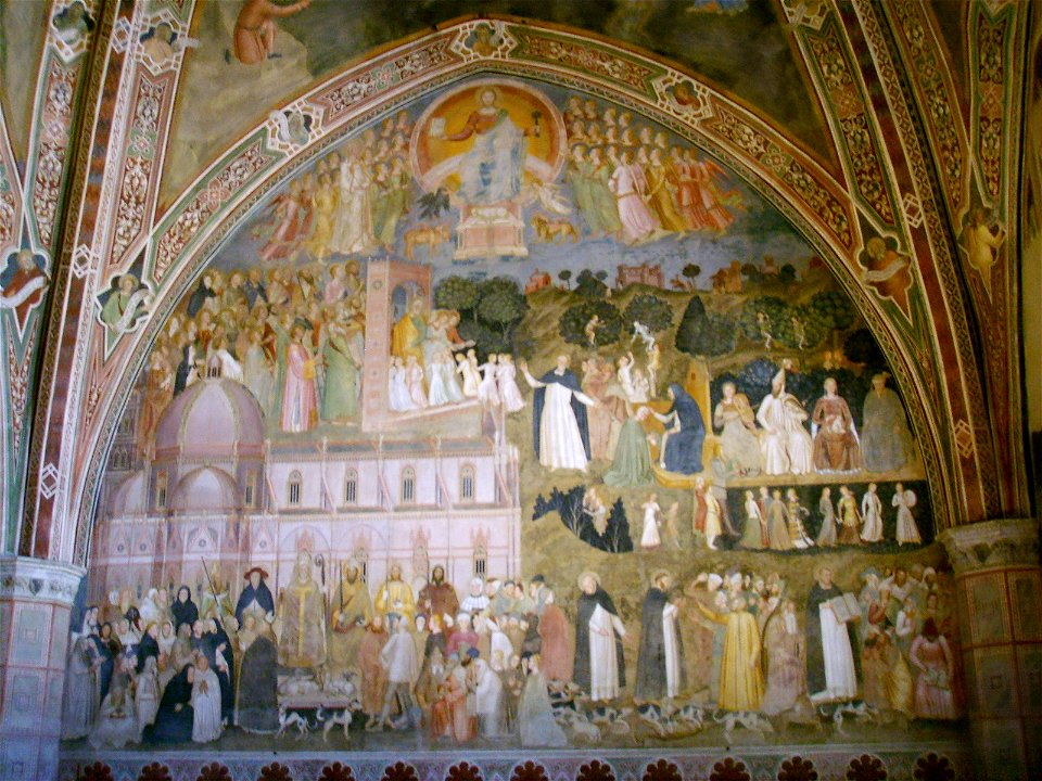 Museo di santa maria novella, cappellone degli spagnoli, affreschi di andrea di bonaiuto 8