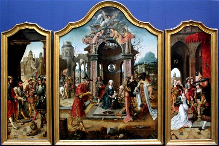 1517 Tryptichon mit Königsanbetung und alttestamentarischen Szenen anagoria