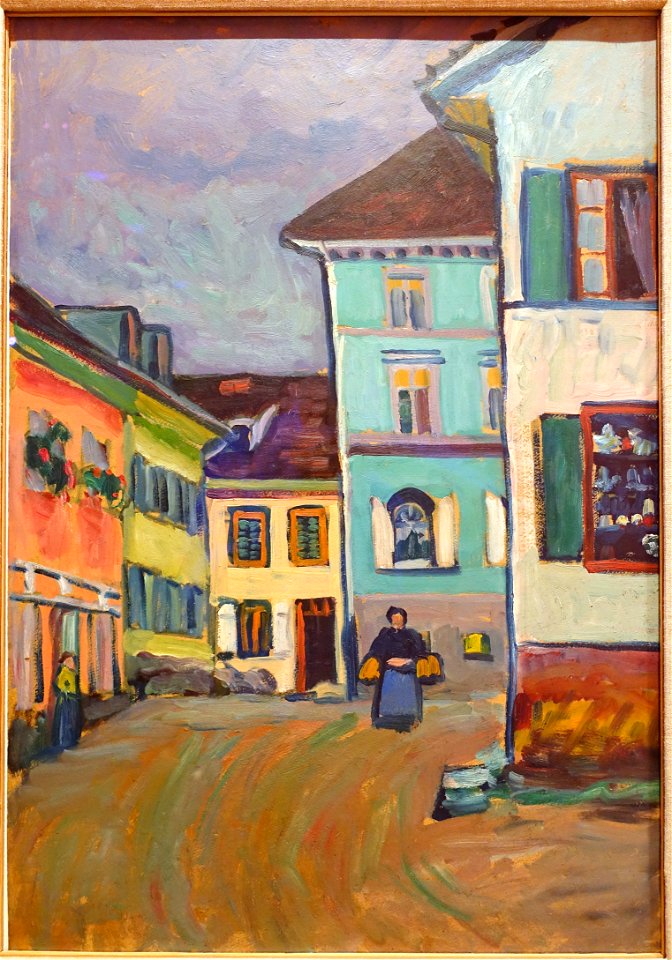 Murnau, Top of the Johannisstrasse, by Wassily Kandinsky, 1908 AD, oil on cardboard - Museo Nacional Centro de Arte Reina Sofía - DSC08763