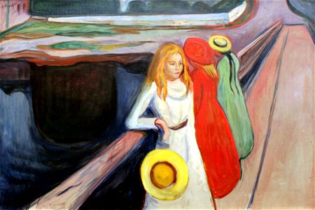 1901 Munch Mädchen auf der Brücke anagoria