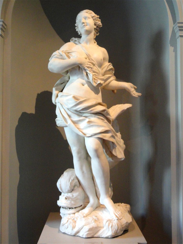 A Nereid, attributed to Giuseppe Mazzuoli, c. 1705-1715, marble - National Gallery of Art, Washington - DSC08668