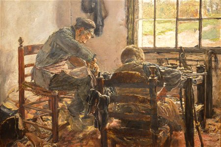 Max Liebermann - Schusterwerkstatt (Cobbler's workshop) - 1881