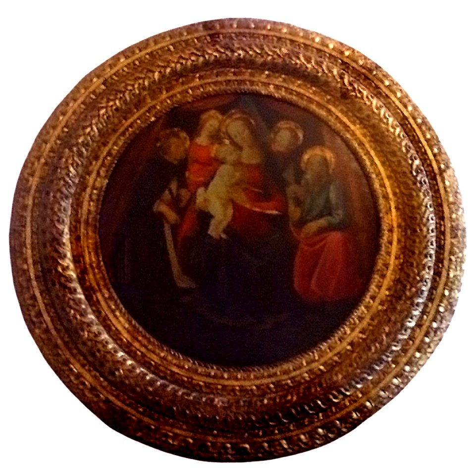 Museo del Bigallo, Iacopo del Sellaio, madonna con bambino due angeli e san pietro martire e tobia