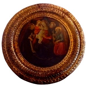 Museo del Bigallo, Iacopo del Sellaio, madonna con bambino due angeli e san pietro martire e tobia. Free illustration for personal and commercial use.
