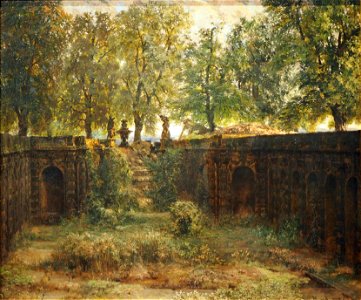 Menzel Adolph Ruins Nymphs Bad Dresden Zwinger@Kunsthalle Hamburg