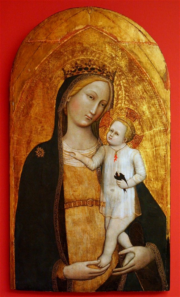 Meester van de Straus Madonna - Madonna met kind