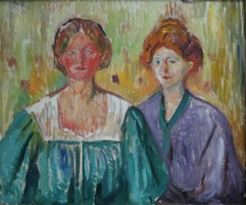 'Olga and Rosa Meissner' by Edvard Munch, Bergen Kunstmuseum. Free illustration for personal and commercial use.