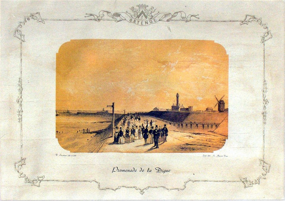 Oostende.Promenade de la digue