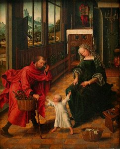 Meester van de Legende van de H. Magdalena - Heilige Familie. Free illustration for personal and commercial use.