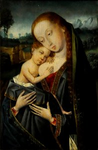 Meester van de Magdalenalegende - Madonna met kind (16e eeuw) - Düsseldorf Museum Kunstpalast 15-08-2012 14-46-57