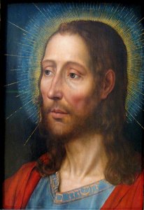 'Christ' by Quentin Metsys, c. 1529, oil on wood. Free illustration for personal and commercial use.