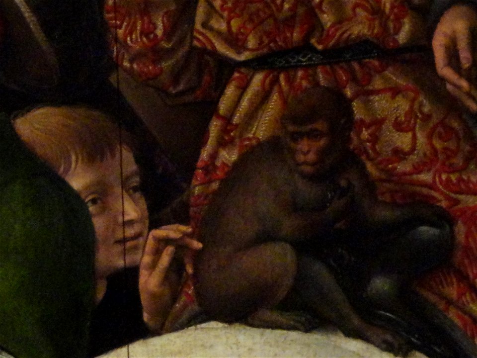 Memling, boy and monkey, Junge und Affe