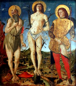 1478 dAncona Die heiligen Hieronymus, Sebastian und Rochus anagoria