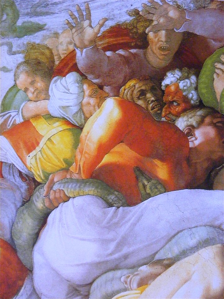 Michelangelo Sistine Chapel ceiling - Brass serpent detail