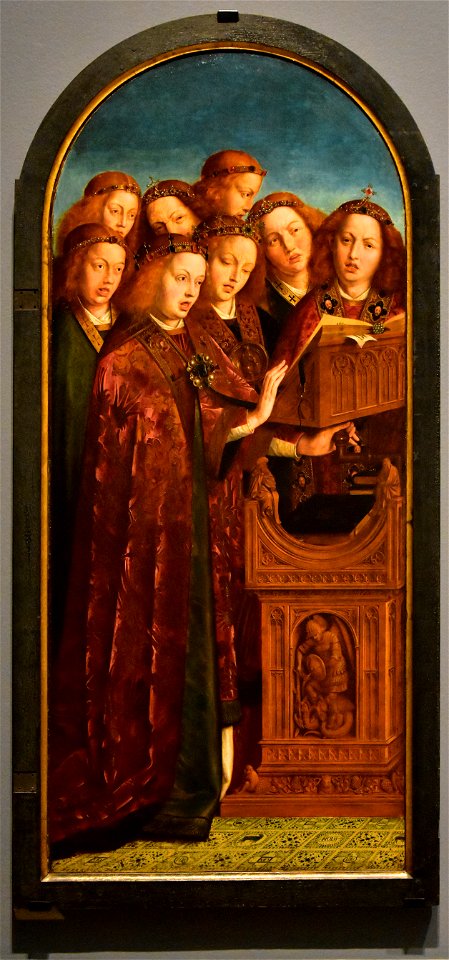 Michiel Coxie (1499-1592) Kopie van een luik (Heilige Maagd 1557-58) van de Aanbidding van het Lam Gods door Hubert en Jan van Eyck - MSK Gent 3-02-2020