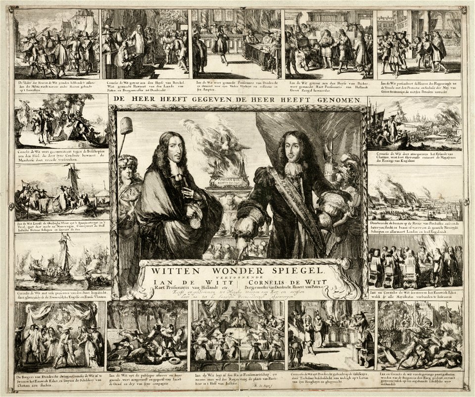 Oranje Wonderspiegel leven en daden van Johan en Cornelis de Witt, 1675. NL-HlmNHA 53009049